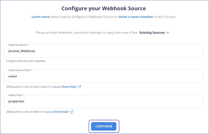 Configure webhook source, Intercom webhook to redshift | Hevo Data